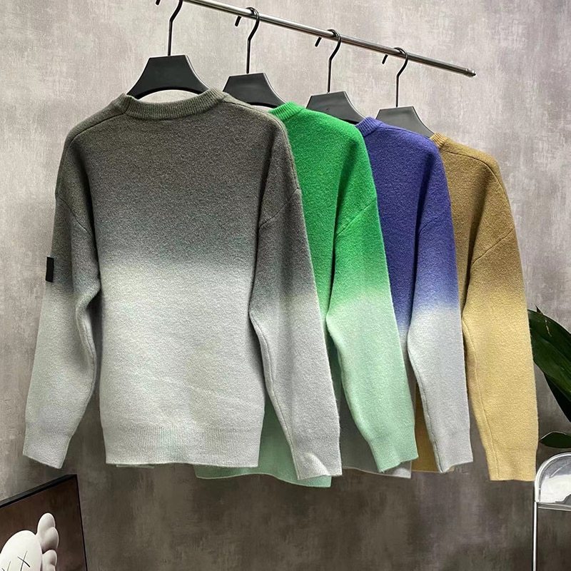 Men&s Sweaters Autumn Winter Wool Blended Round Neck Knitted Sweater Couple&s Oversize Tops M-XL MA644
